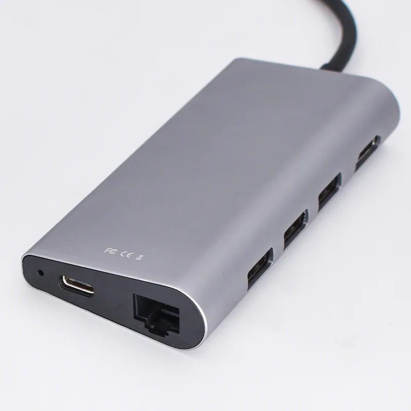 8-in-1 USB C Adapter with 4K HDMI1Gbps RJ45 Ethernet Port USB 3.0 SD/TF Card Reader100W PD Charging Port