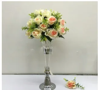 

Trumpet Vase, wedding props, wedding site layout, household flower arranging decoration, main table flower set, table 9005