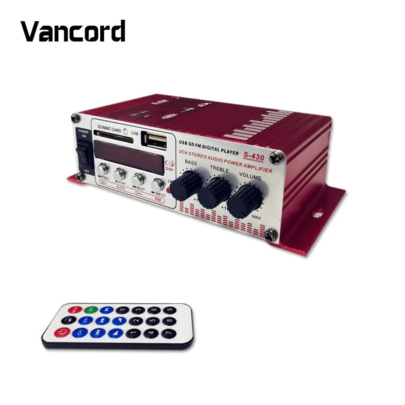 2CH Hi Fi Super Bass Output Power Stereo Audio Speaker Sound Amplifier