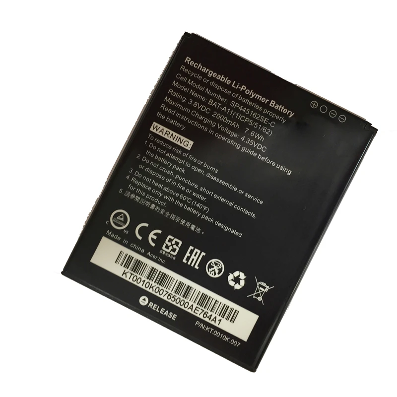 

JINSULI 2000mah Battery for ACER BAT-A11 Liquid Z410 T01 Z330 KT.0010K.007+Track code