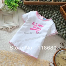Free shippping Retail new 2013 Summer baby clothing children t-shirts girl short sleeve t-shirt top kids cute cotton tee shirt