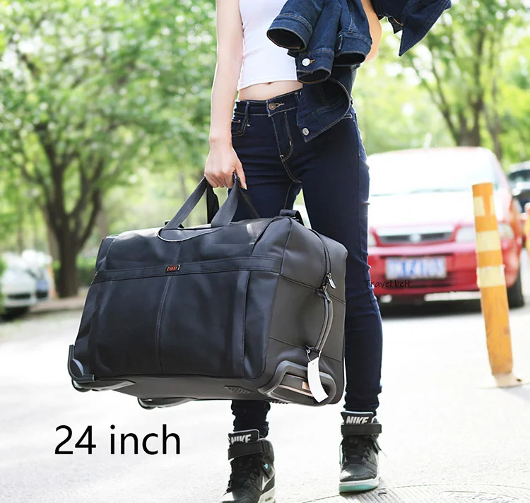 Простая Дорожная сумка с колесиками с большой емкостью и складная 24/28/32 inch размер прокатки Чемодан Spinner бренд дорожного чемодана