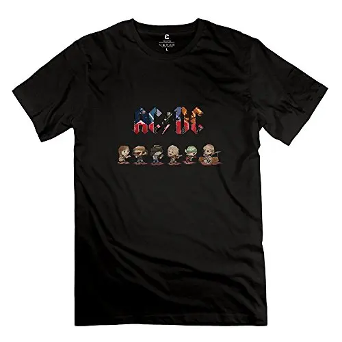 Футболка Продажа Acdc Логотип Ремешок Уникальный Прохладный О-Образным Вырезом С