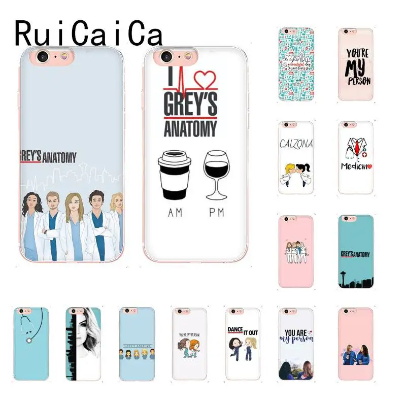 Чехол для телефона RuiCaiCa с изображением анатомии серого цвета iPhone 8 7 6 6S Plus X XS MAX 5 5S