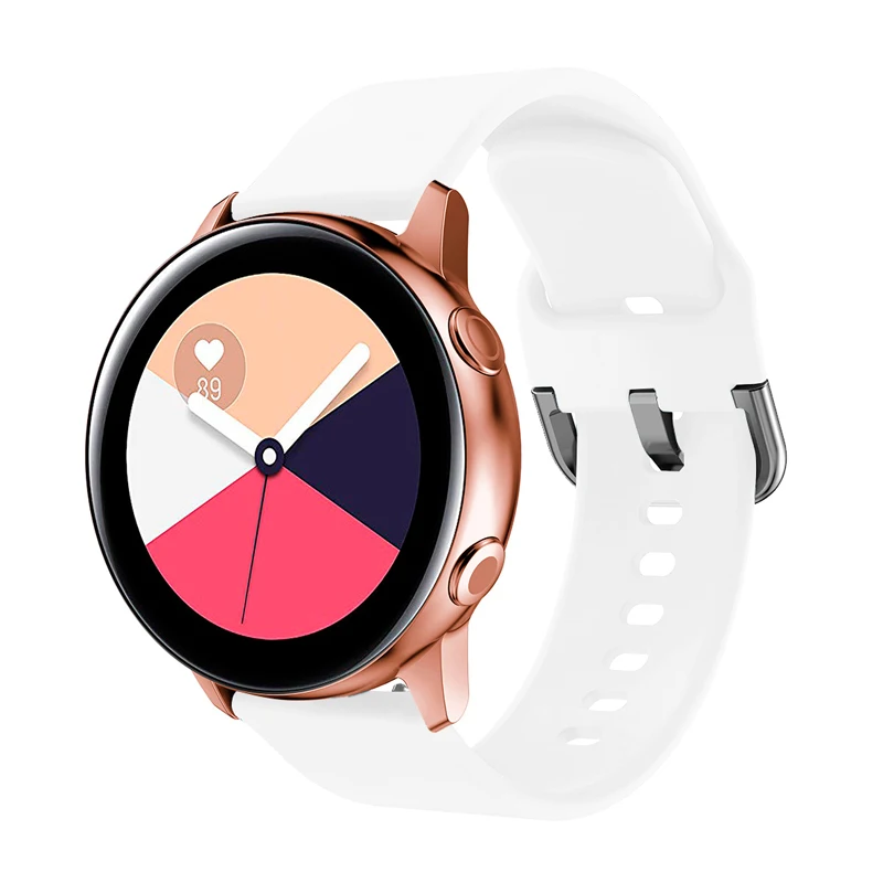 20 мм силиконовый ремешок для Samsung Galaxy Watch watch 3 41 Active 42 S2 классический amazfit bip huawei 2