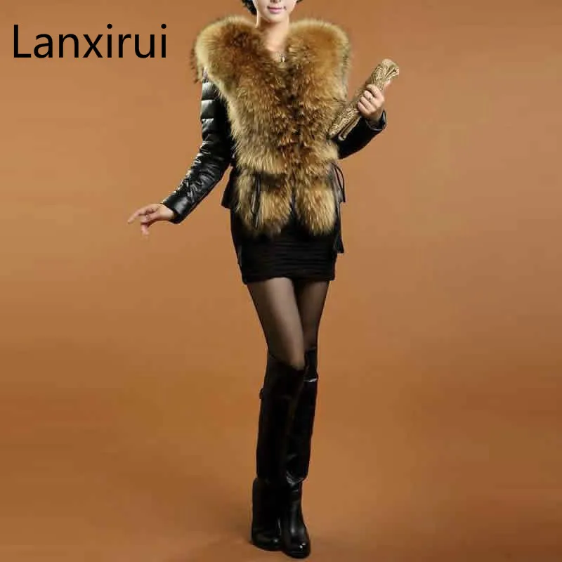 fur jacket gilet Winter Thick Warm Leather mink Faux Fur Coat Women pelliccia ecologica manteaux fausse fourrure longs natural