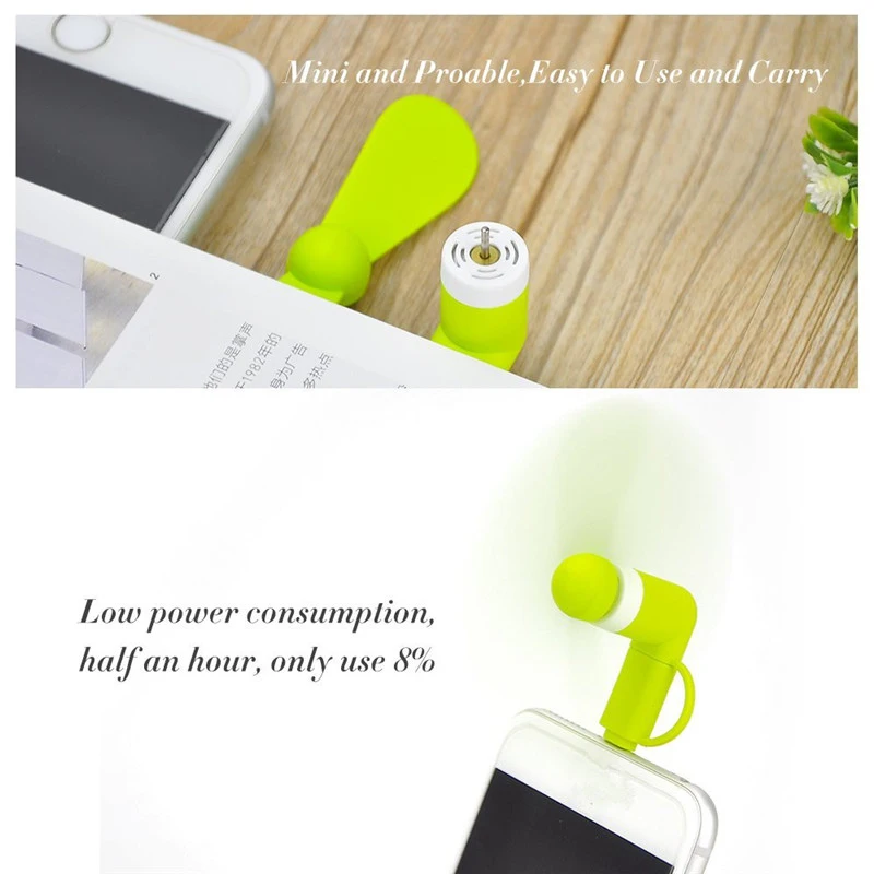 USB вентилятор Binful 2 в 1 выход для iphone 5 6 6s 7 Plus 8 X XS XR|USB-гаджеты| |