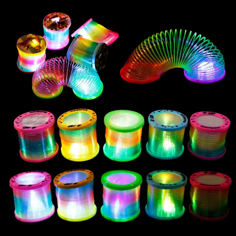 Classic Cool Children Colorful Rainbow Plastic Magic Slinky Development Toy