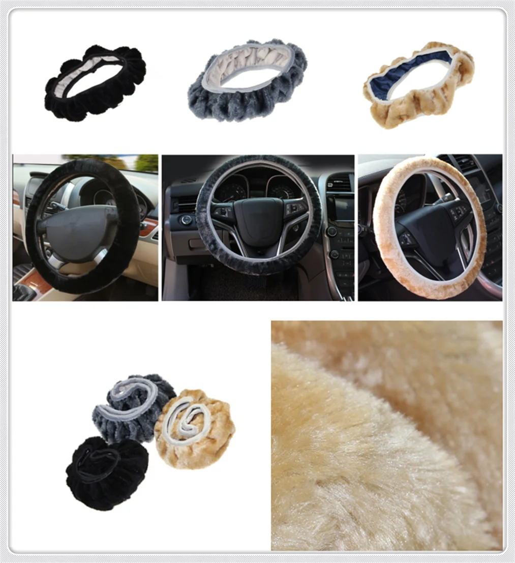 Copertura Del Volante Dell'Automobile Della Peluche Super Soft Manico Telescopico Per Volvo V60 S60 Xc60 Xc40 360C V90 V40