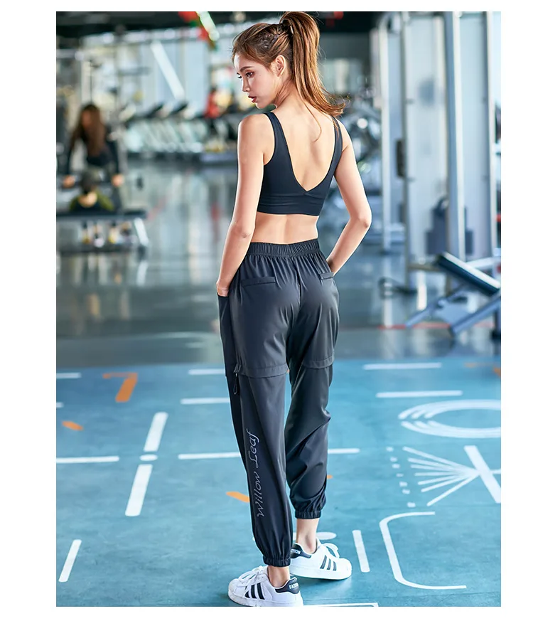 Свободные спортивные брюки для женщин, для занятий фитнесом, Высококачественная тренировочная одежда с буквами, спортивные штаны для спортзала