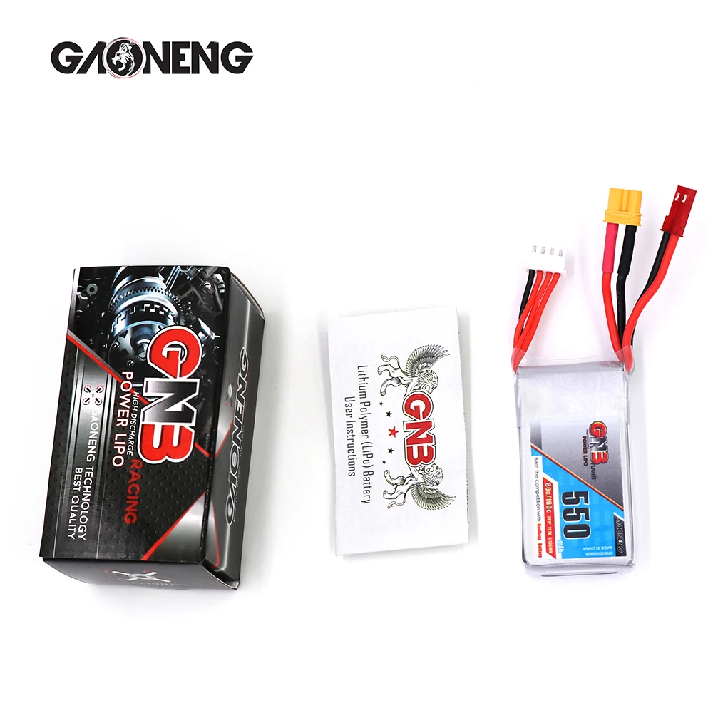 Gaoneng GNB 11,1 V 3S 550mAh 850mah 80/160C Lipo аккумулятор Перезаряжаемый XT30 разъем для lizzard95 FPV RC Квадрокоптер