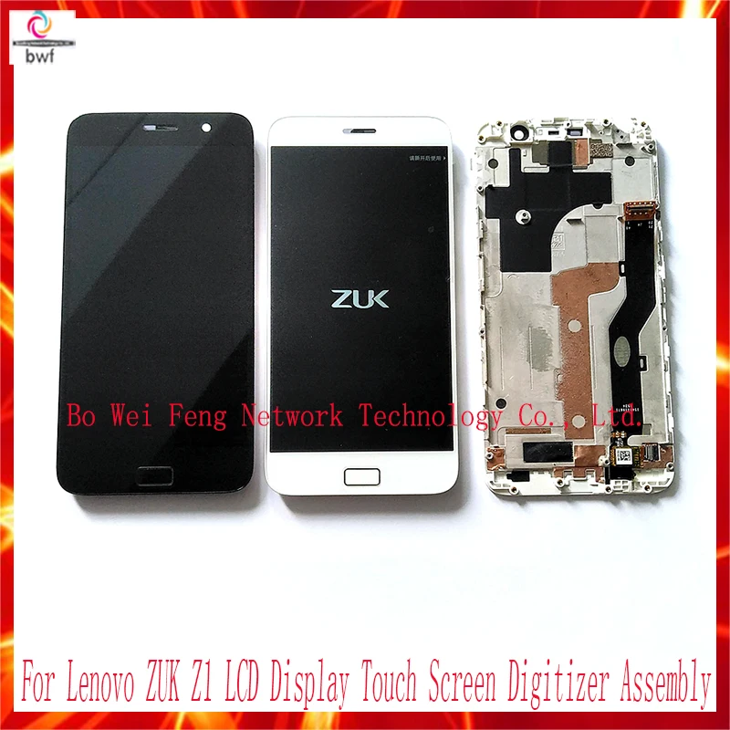 

For Lenovo ZUK Z1 LCD Display Touch Screen Digitizer Assembly With Frame Original Z1221 Replacement Parts free shipping