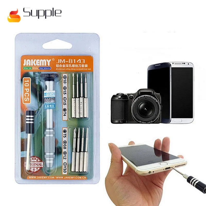 

Supple 10 in 1 Stainless Steel Precise Screwdriver Set for iPhone Smartphone Computer Electrical Precision Removal Repair Tools