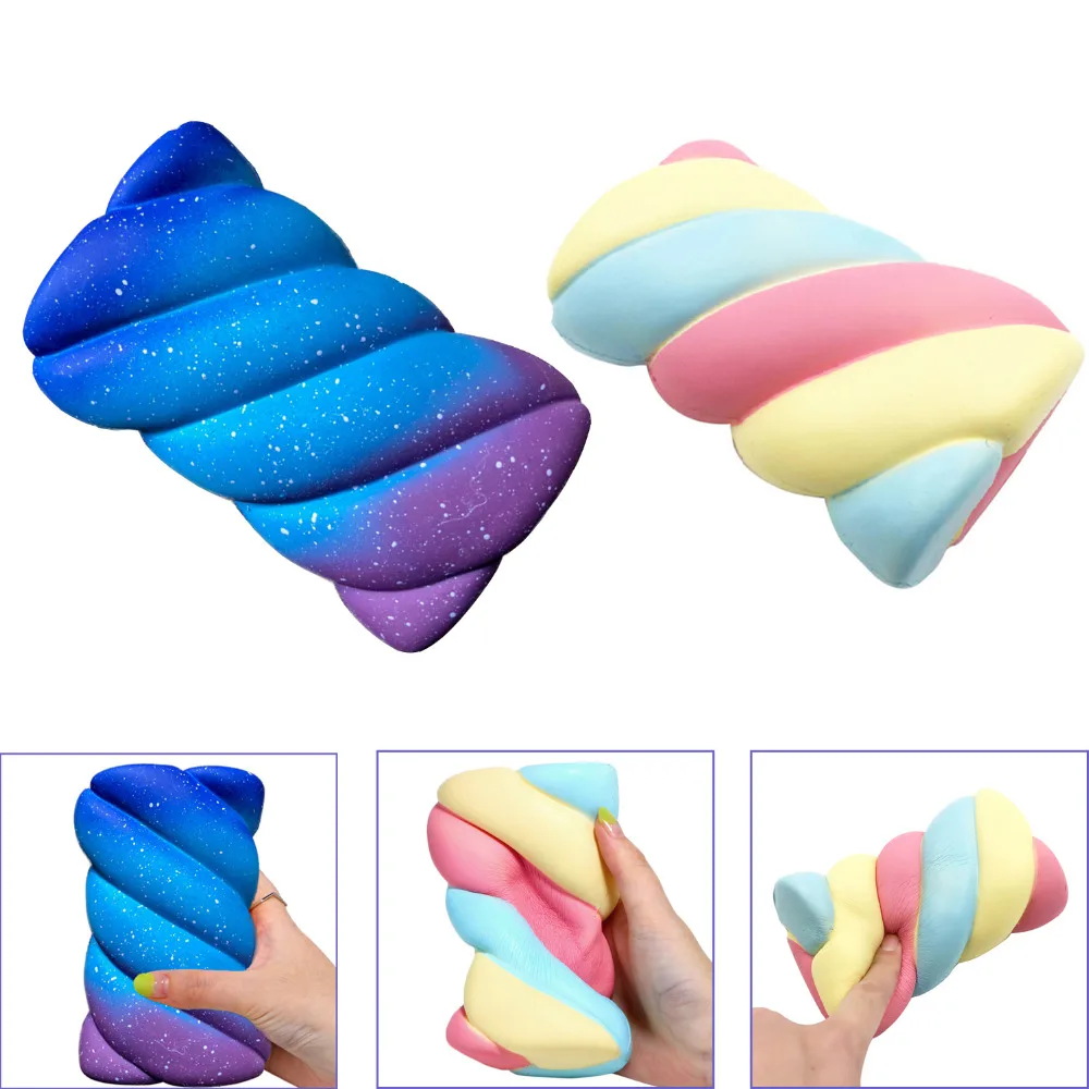

Besegad Slow Rising Squishy Starry Sky Star Cotton Candy Squshies Rainbow Marshmallow Food Jumbo Toy for Relieves Stress Anxiety
