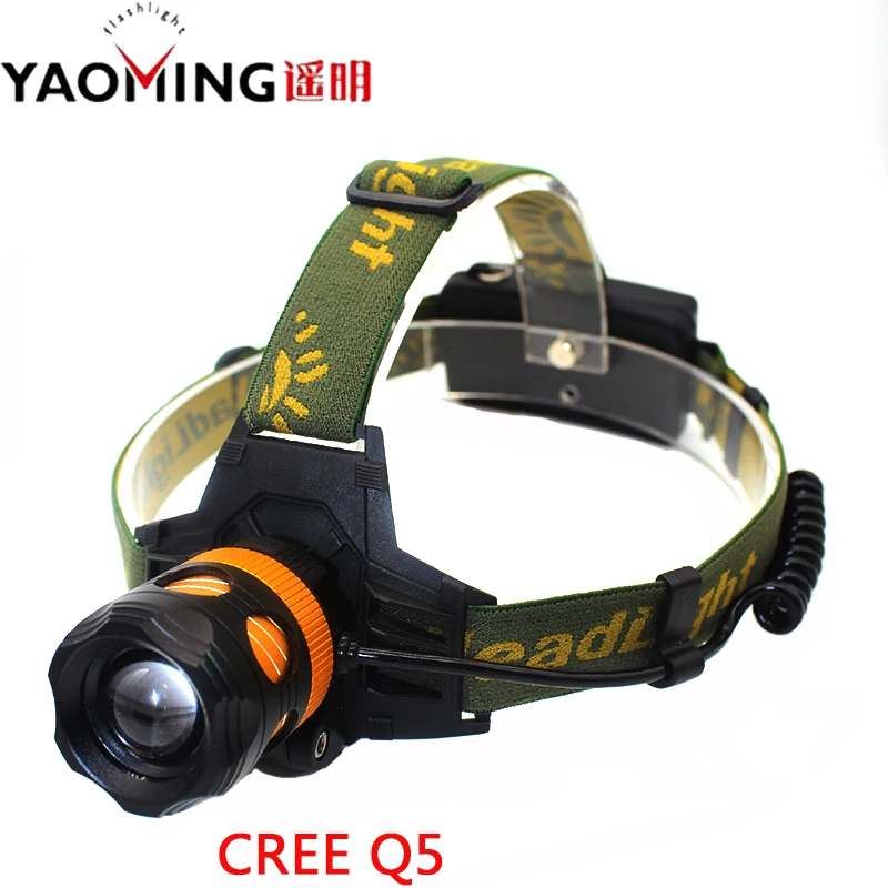 

CREE Q5 2300LM Led Flashlight 4 Modes LED Rechargeable Headlamp Headlight Bicycle Bike Lamp Light Spotlight Hunting 18650 Torch