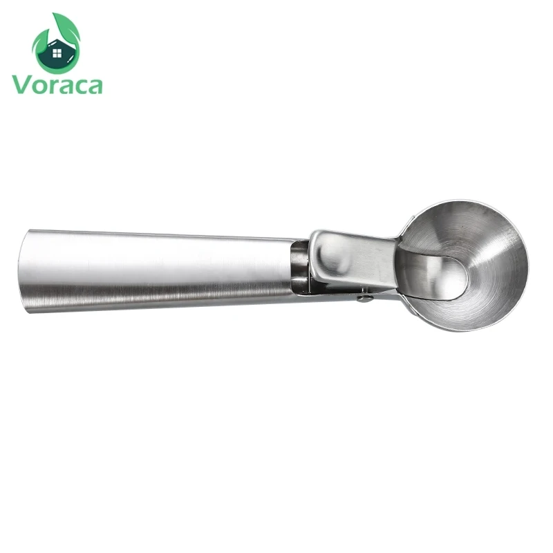 Durable Stainless Steel Ice cream Scoop Practical Ice Ball Maker for Mash Fruit Food Spoon Kitchen Tools Frozen Yogurt Dipper