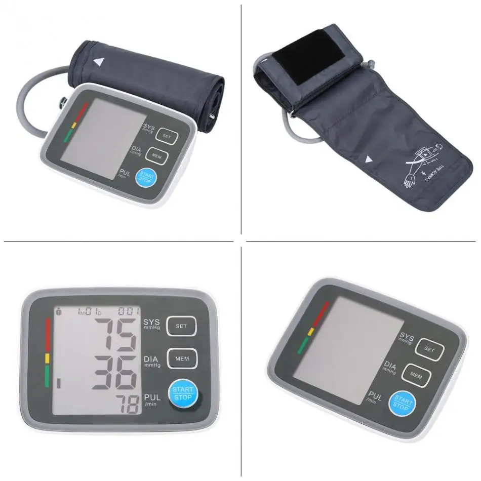 

Cuff 22-32cm/22-48cm Digital Blood Pressure Monitor Upper Arm Heart Monitor Sphygmomanometer Medical Equipment USB Chargeable