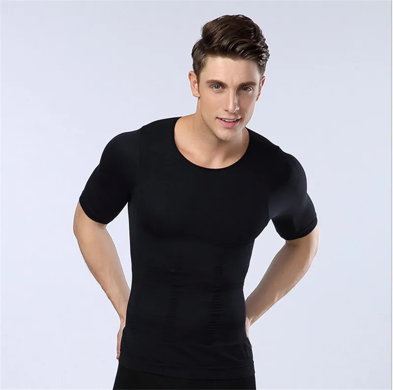 Для Мужчин Body Shaper тела Homme гинекомастия Для мужчин корсет компрессионная футболка, майка с эффектом похудения для Вес потери Корректирующее белье для Для мужчин - Цвет: 094 black