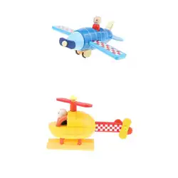 Деревянный магнитный самолет собранные блоки самолет и вертолет с игрушкой Дети DIY обучающая игрушка для детей подарок Brinquedos