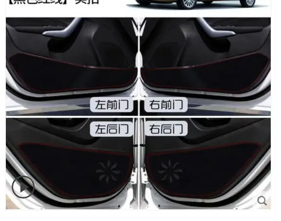

Fit For Ford Fiesta Door Anti-Kick Mat Pad Door Kick Protection Mat Anti Kick Protector Mat Pad
