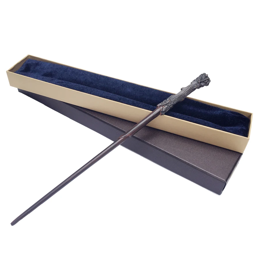 

Quality Metal Core Deluxe COS Magic Wand with Box Har Potter Dumbledore Voldemort Hermione Magic Wand Free Train Ticket