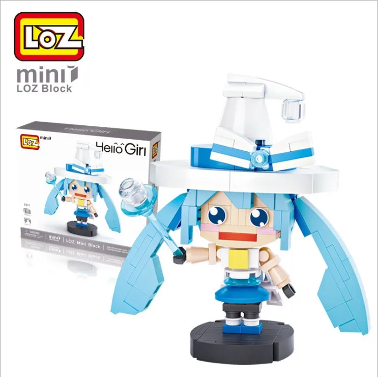 LOZ мини строительные блоки Hatsune Miku музыкальный чай искусство Катание на коньках
