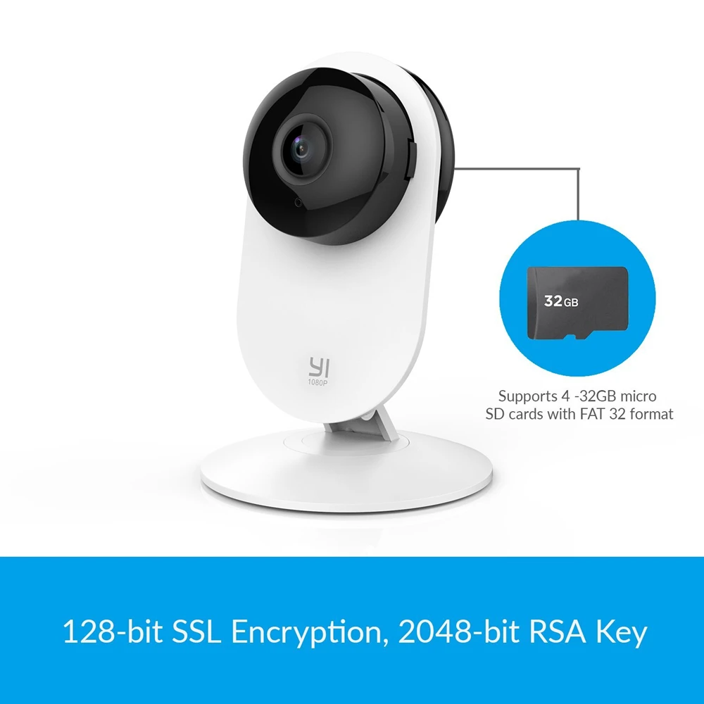 Домашняя камера YI 1080p Home Camera | Режим ночной съемки Обнаружение движения