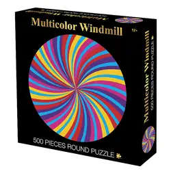 Горячая продажа головоломка круглая головоломка игрушка красочная ветряная мельница 500 капсул идеальный подарок игра в голову детские