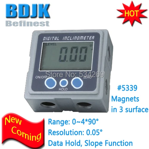 

0.05 Degree Magnets Base Bevel Gauge Digital Angle Cube Inclinometer
