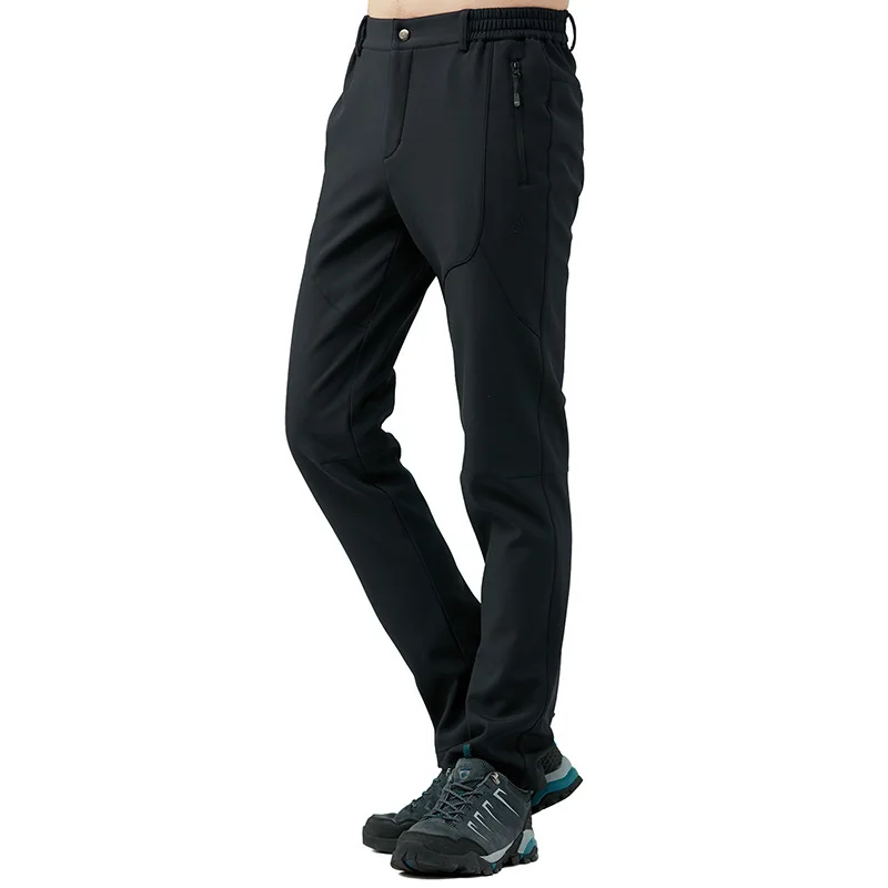 Marca hombres Otoño Invierno Polar pantalones moda Casual Camping viajes al aire libre alta calidad Softshell Trekking Trouses
