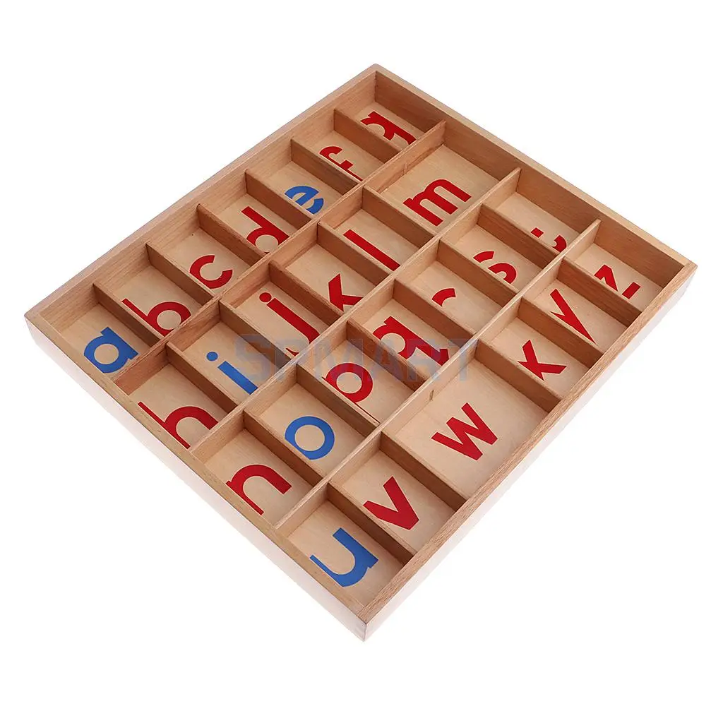 

Montessori Movable Alphabets Box Letters Wood for Kid Early Educational Toys