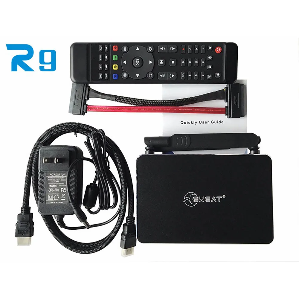 ТВ приставка Eweat R9 2 ГБ/16 ГБ Android 6 0 3D 4K Realtek RTD 1295 Cortex A53 Двойной Wi Fi 3 5 дюйма SATA HDD