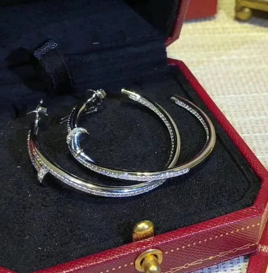 925 sterling silver jewelry oorbellen big hoop earrings/necklace cubic zirconia unicorn for women - Окраска металла: SILVER CZ EARRING