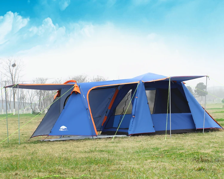 Высококачественная двухслойная водонепроницаемая ветрозащитная походная палатка для 3-4 человек с одной спальней