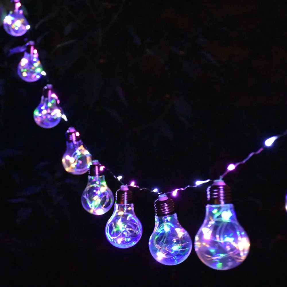 10 Светодиодный светильник в форме шара, светодиодный светильник в помещении, на открытом воздухе, Рождественский светильник, гирлянда, сказочный светильник, украшение для свадьбы, садовая ограда, крыльцо