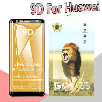 

100pcs 9D Tempered Glass Full Cover For Huawei Nova 6 SE 5T 5i Y9 Y7 Y6 Pro P Smart Protective Screen Protector With New Package