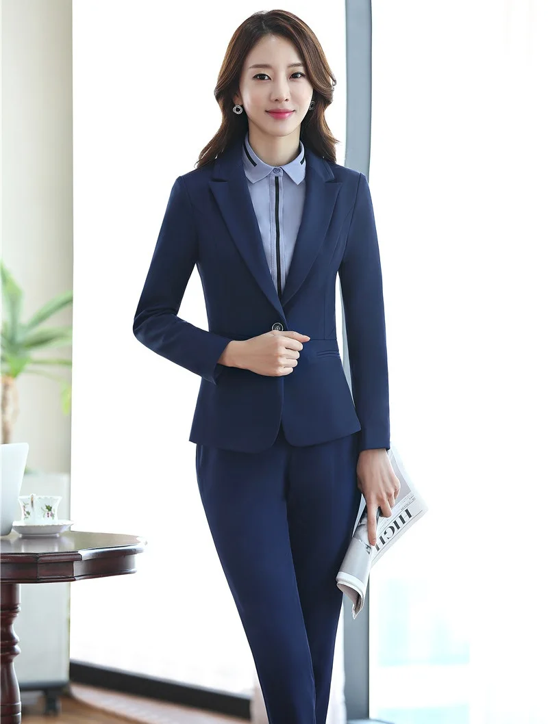 formal office uniform designs women business suits with pant and