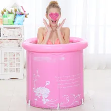 Портативный надувная Ванна толстый складной ванна надувной ПВХ плавательный бассейн для детей и взрослых надувная ванна с крышкой синий розовый