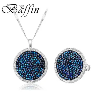 

BAFFIN Crystals Pave Jewelry Sets Round Pendant Necklace Maxi Rings Luxury Accessories For Women Made With SWAROVSKI ELEMENTS