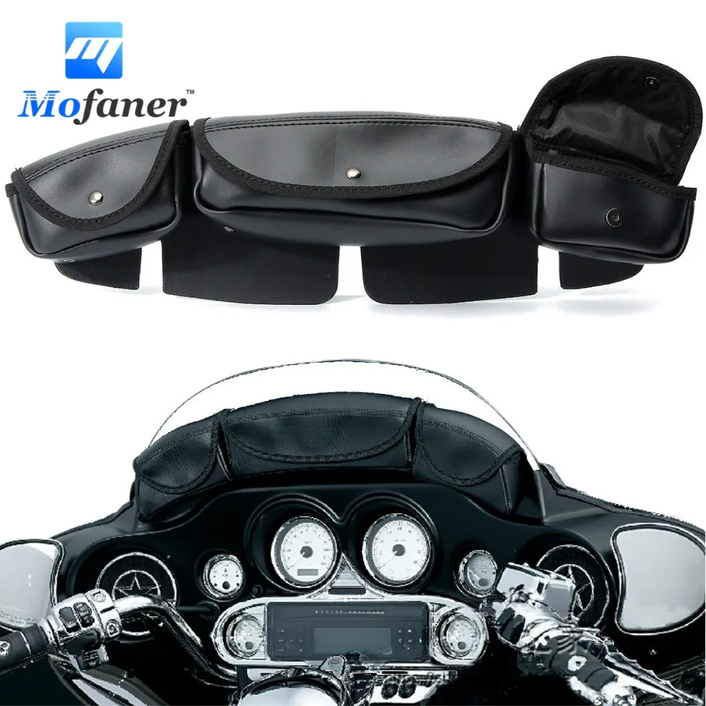 Buy Motorcycle 3 Pockets Windshield Bag For Harley