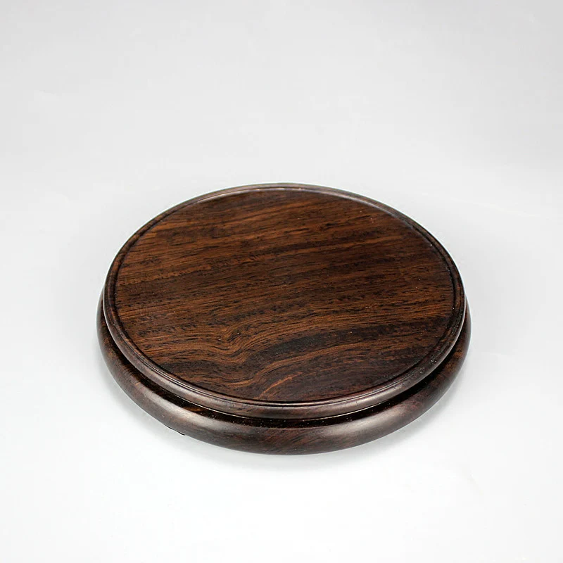 

7.5-22cm Diameter Ebony Ming Style Base Craftwork Solid Wood Base Flower Vases Stone Jade Teapot Aquarium Base