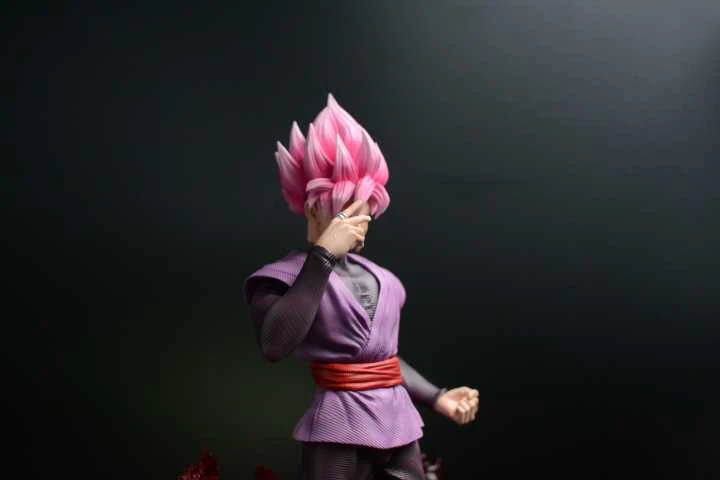 Модель фанатов Dragon Ball Z 40 см Супер saiyan rose goku черная статуя gk содержит светодиодный светильник, фигурка игрушки для коллекции