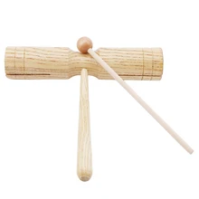 Детские музыкальные инструменты, игрушки, ударный инструмент, деревянный Квак, блок с 2 молотками, Забавные музыкальные игрушки для младенцев, подарки для детей