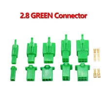 5 jogos/lote Verde 2.8 milímetros 1 2 3 4 6 pinos Automotivo 2.8 Terminal do Cabo de Fio Elétrico Conector Masculino Feminino kits de Plug(China)