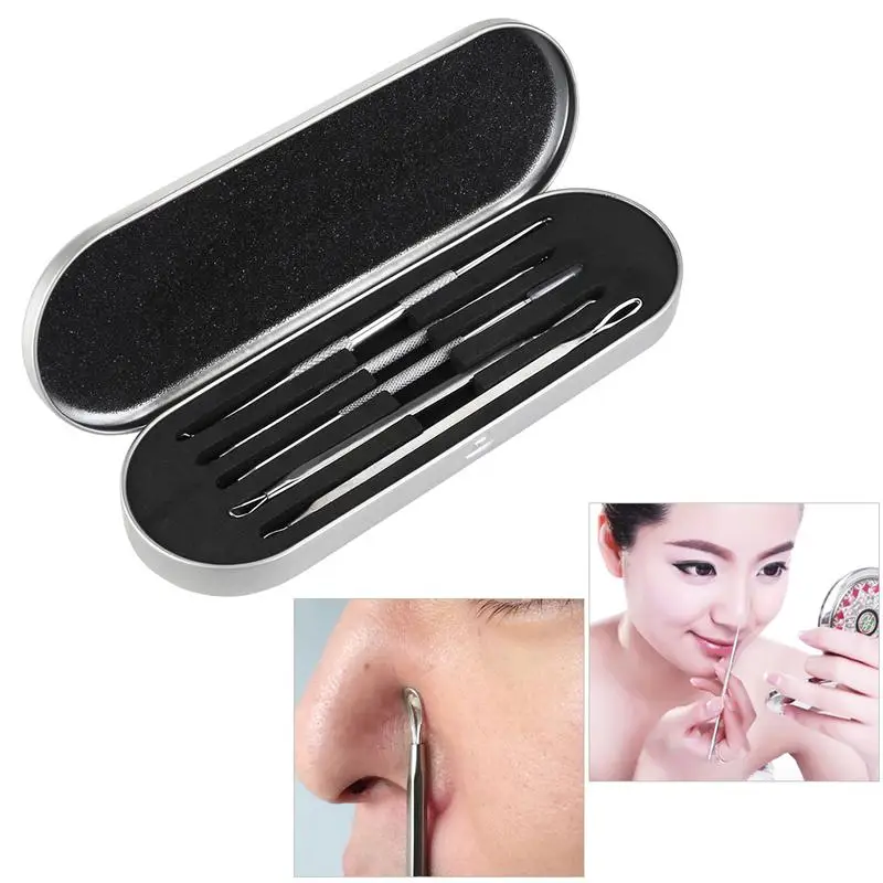 5PCS Stainless Steel acne Needle Set Cell Clamp Blackhead Needle Tools Acne Needle Tweezers Beauty Pimple Extrusion Artifact 5PCS Stainless Steel acne Needle Set Cell Clamp Blackhead Needle Tools Acne Needle Tweezers Beauty Pimple Extrusion Artifact