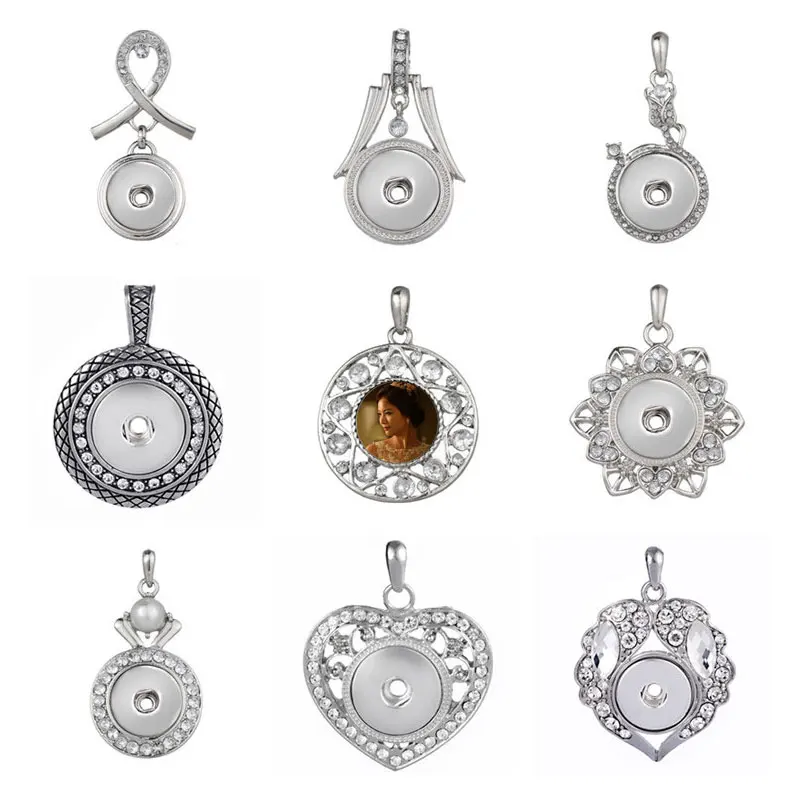 Sublimation Blank Necklaces Pendants Button Necklace Pendant Hot