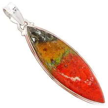 Натуральная Сонора подвесной кулон Серебро 925 пробы украшения 64 мм AP1040