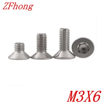 

500pcs/lot M3*6 m3 x 6 Flat torx countersunk head machine screw