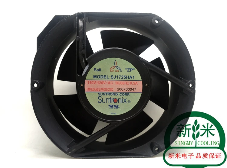 Подержанный металлический осевой охлаждающий вентилятор Suntronix SAN JUN SJ1725HA1 110 В 17251 |