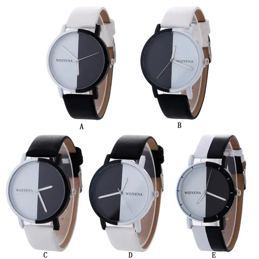 OTOKY наручные часы нейтральный черный и белый узор Модные Простые пряжки часы кожа кварцевые наручные часы для женщин 2018JUL5